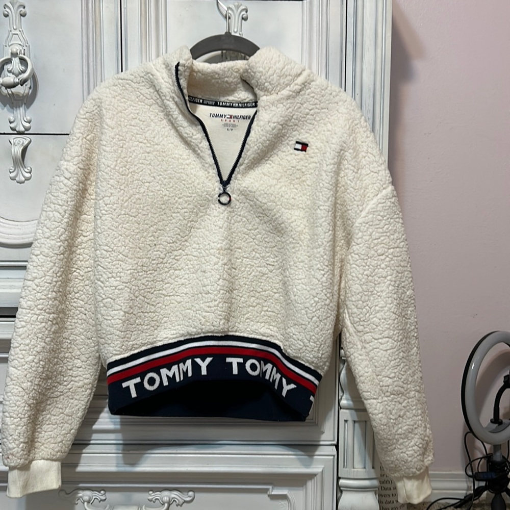 Sherpa crop pullover